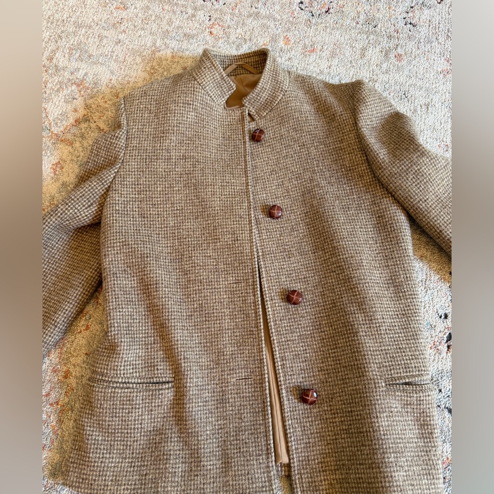 Larry Levine New York Vintage Wool Houndstooth Coat